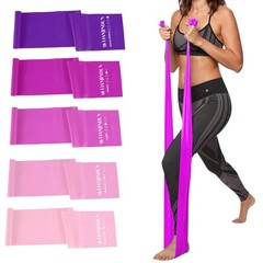 Lianjindun 5-Pcs Resistance Bands Set – Latex-Free for Yoga, Pilates, Rehab