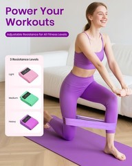 Fuelion Pilates Ring Set for Women, Home Workout Medium-Level2, Purple
