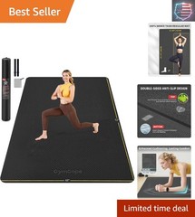 Extra Large Yoga Mat – 72″x48″ or 78″x57″, 1/4″–1/2″ Thick Mat for Women & Me…