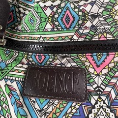 Boence Yoga Mat Bag Canvas Carrier Geometric Tribal Print Blue Green Adjustable