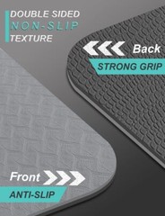 Yoga Mat Double-Sided Non Slip, 72” x 32” x 7mm – Extra Wide & Thick Yoga M…