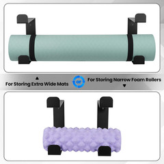 4 Tier Yoga Mat Holder Wall Mount & Yoga Mat Storage Rack,Heavy-Duty Steel Fabri