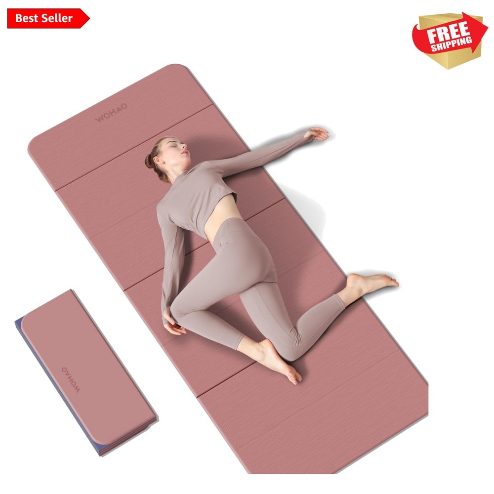 Eco-Friendly 7-Fold Yoga Mat – 70″x24″ Non-Slip, Compact Design for Any Workout