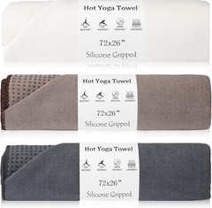 Hahafelt 3 Pack Hot Yoga Towel Non Slip 72″ X 26″ Extra Large Microfiber Yoga Ma