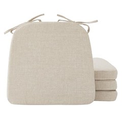 Chair Cushions for Dining Chairs, 2″ Thick Seat 4 Count(Pack of 1) Beige