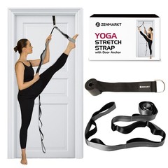 10-Loop Yoga Strap with Door Anchor – Stretch Strap for Flexibility, Deep