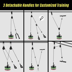 Concho Weight Pulley System, Upgraded Cable Pulley System Gym with Adjustable…