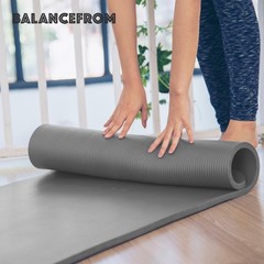 Extra Thick 1-Inch Yoga Mat – High Density, Anti-Tear, Carrying Strap, Multi-Col