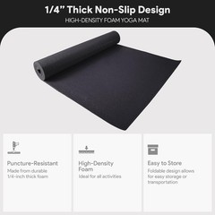 Lightweight 1/4-Inch Yoga Mat with Dual-Sided Grip – Perfect for Home & Studio
