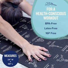 NewMe Fitness Yoga Mat for Women and Men – Large, 5mm Thick, 68 Inch Long, Non S