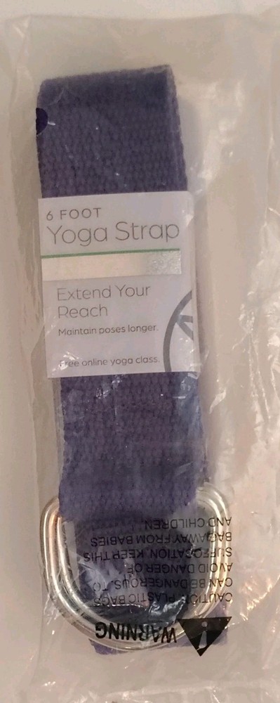Gaiam 6 Foot Yoga Strap – Extend Your Reach Maintain Poses Longer Dark Purple