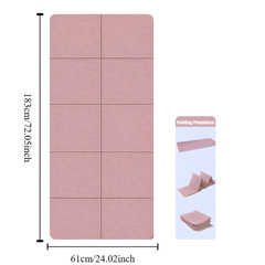 Foldable Yoga Mat Mute Eco Friendly Folding Travel Fitness Exercise Double Sided