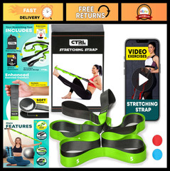Non-Elastic Stretching Strap with Loops – Yoga & Physical Therapy Band for Flexi