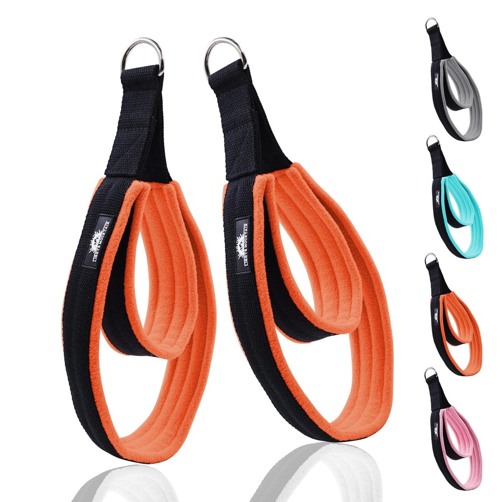 Pilates Double Loop Straps for Reformer, Thickened D-Ring Handle Fitness Stra…