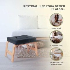 Safe Yoga Headstand Trainer – Lightweight PU and Wood Bench for All Levels