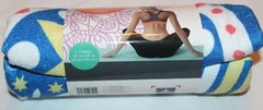 Ultra Soft Blue / Multi Geometric Yoga Towel Mat 24×68 YT301