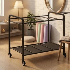 Exercise Mat Storage Rack Freestanding Rolling Gym Storage Rack with Wheels