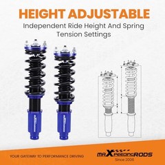 Coilovers for Honda CR-V 1996-2001 FWD AWD, Height Adjustable Coilovers Blue