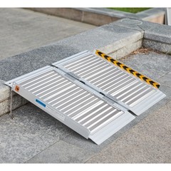 FACHNUO Portable Wheelchair Ramp 2FT, Non-Skid Aluminum Folding Threshold Ram…