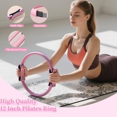 Pilates Equipment Kit for Home Workout,Pilates Ring and Ball pink