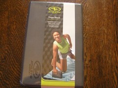 Athletic Works YOGA BLOCK Gray Lightweight Sturdy Portable Foam Support~Balance