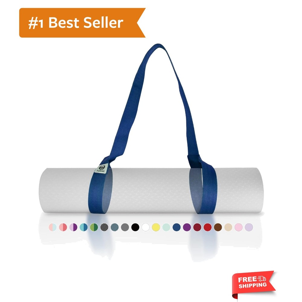 Yoga Mat Strap [MAT NOT Included] 2 Sizes with Extra Thick & Comfy Delicate T…