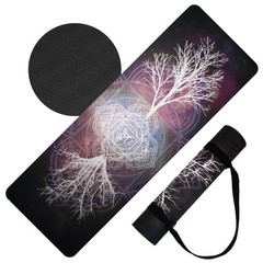 HIGHTOP Yoga Mat with Strap Non-Slip 6mm Thick, Premium Suede & TPE Tree-of-L…