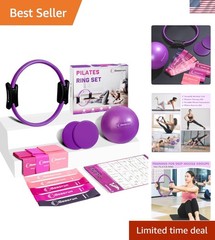 All-in-One Pilates Kit: Resistance Bands, Ball & Sliding Disks for Home Workouts