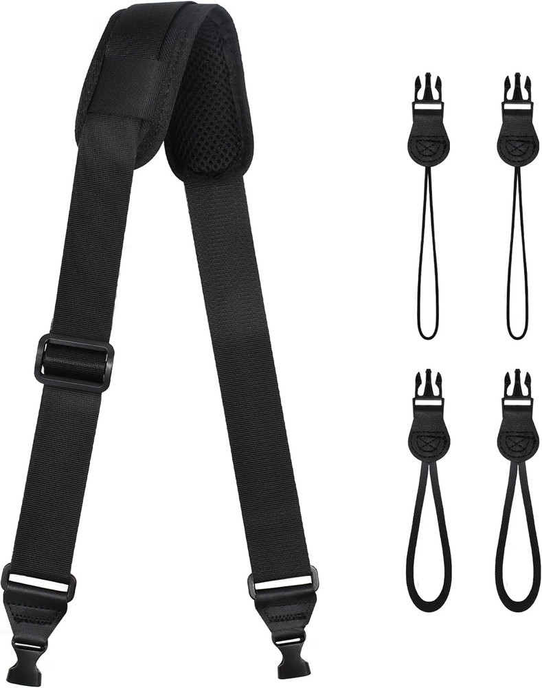 Shoulder Strap with Pad, 2 Sets of Quick Release Buckles, Adjustable between 39″