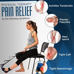 Versatile Yoga Stretching Strap for Leg and Foot Therapy – Blue Calf Stretcher