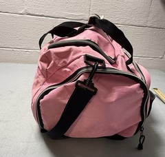 Reebok Small Duffle Gym Bag Pink/Black Accents Crossbody Handles Pockets17”
