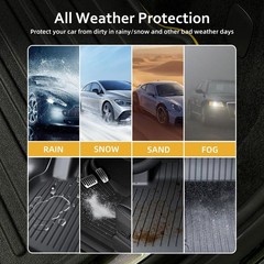 Floor Mats Trunk Mat for Tesla Model 3 Highland 2025 2024, All Weather TPE Fl…