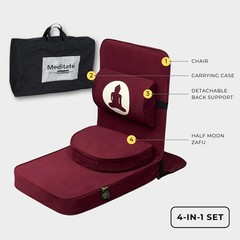 Relaxing Meditation Large Yoga Chair Buddha with Back Support Cushion