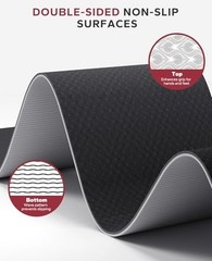 Extra Wide Non-Slip Yoga Mat 72″x36″x6mm for Home Workout & Pilates, Eco-Friendl