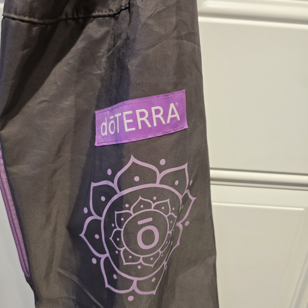 Doterra Yoga Mat Bag Grey & Purple Unused RARE. 22″ By 8″