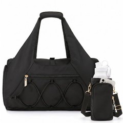 Gym Bag Women Yoga Mat Carrier Shoe Compartment Wet Pocket Strap Carryall Tote
