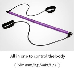Stretched Fusion Multi-Functional Pilates Bar, Purple | for Home