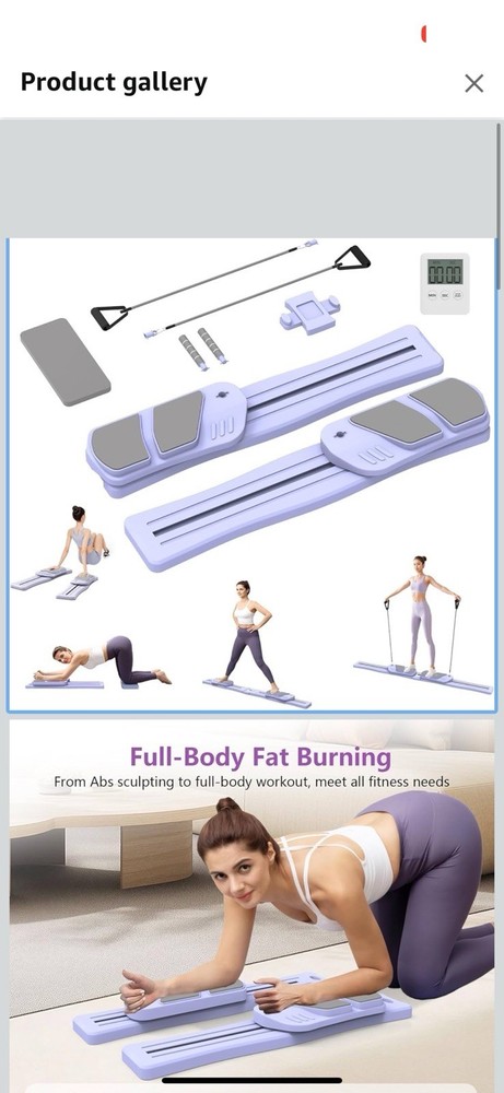 Pilates Board for Home Workout – Upgraded 7 in 1 Portable Pilates Reformer Set