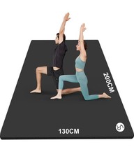 Yoga Mat XXL 200×130×2cm Fitness Mat Extra Large Wide Sports Mat NBR Extrad…
