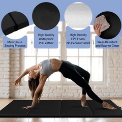 Versatile 4’x8’x2″ High-Density Gym Mats Extra Thick Anti-Tear Easy-Clean