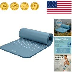 Solana 1” Thick Blue Mist Yoga Mat – Easy to Clean, Perfect for Everyday Use