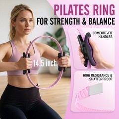 Pilates Ring Fitness Circle for Women, Pilates Equipment – 14.5″ Home Magic E…