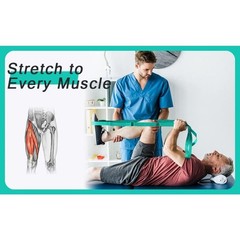 Stretching Strap with 10 Loops for Yoga Physical Therapy Home Workout Exercise