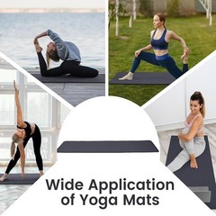 Non-Slip High Density Foam Yoga Mat 1/2 Inch Thick Easy Clean W/ Strap New