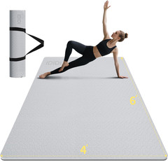 Extra Large Non-Slip Yoga Mat – Eco-Friendly 6′ x 4′ Fitness Mat for Home Workou