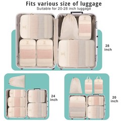 Expandable Compression Packing Cubes for Suitcases,6 Set Lightweight Compress…