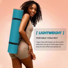Yoga Mat Non Slip, Anti-Tear 1/4″ & 2/5″ Thick TPE Yoga Mats for and Men, a s…
