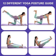 Elastic Yoga Stretching Strap with Loops,Stretch Straps For Physical Therapy,…