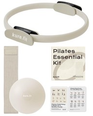 kure.fit Pilates Kit for Women – Home Equipment Set with Ring, Beige