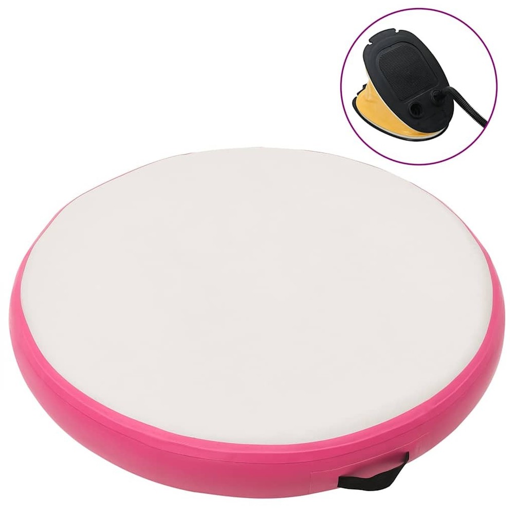 Gymnastics mat with pumps inflatable 100x100x15 cm PVC P